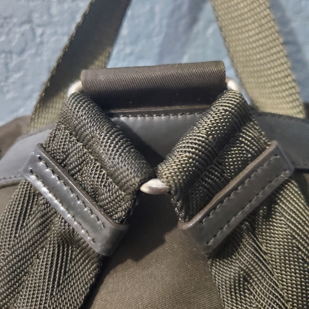 Prada Olive Brown Nylon Drawstring Backpack - image 4